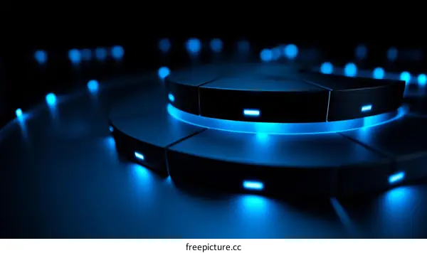 Abstract Futuristic Technology Platform Design