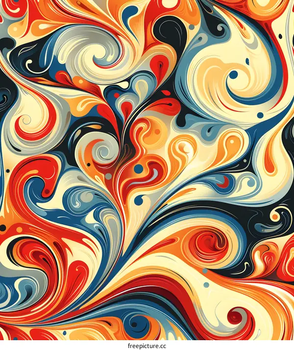 Colorful Liquid Acrylic Painting