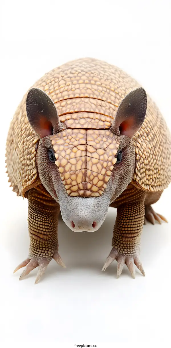 Close Up of Armadillo with Bony Shell