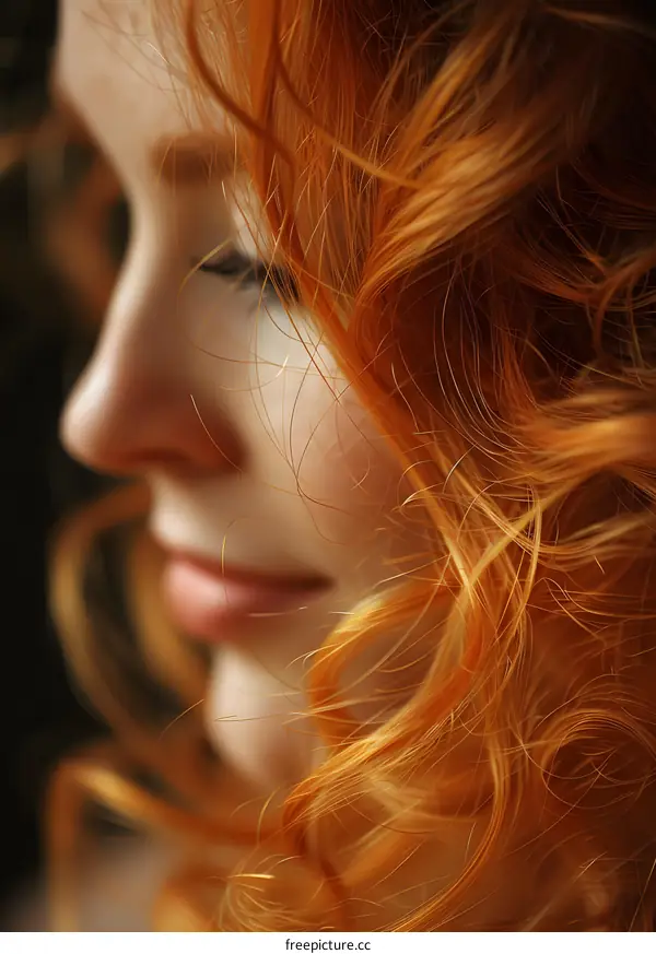 Close Up Portrait of a Redhead Woman
