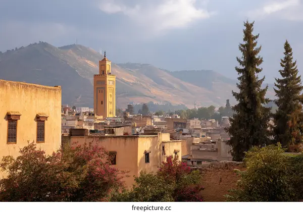 Marrakech Cityscape with Minaret