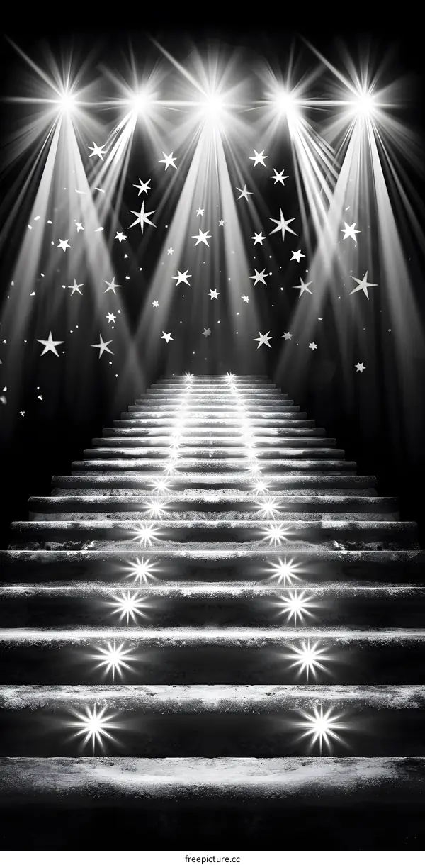 Black And White Stairway To The Stars
