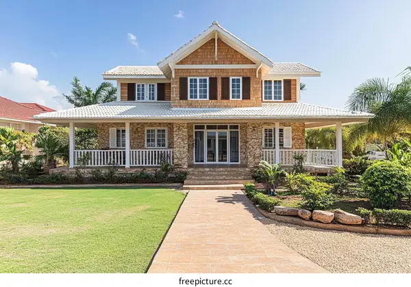 Beautiful Colonial Style House Exterior