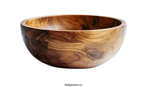 [Transparent Background PNG]Wooden Bowl of Natural Teak Wood