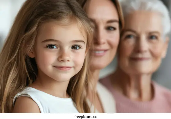 Three Generations of Women Portrait
