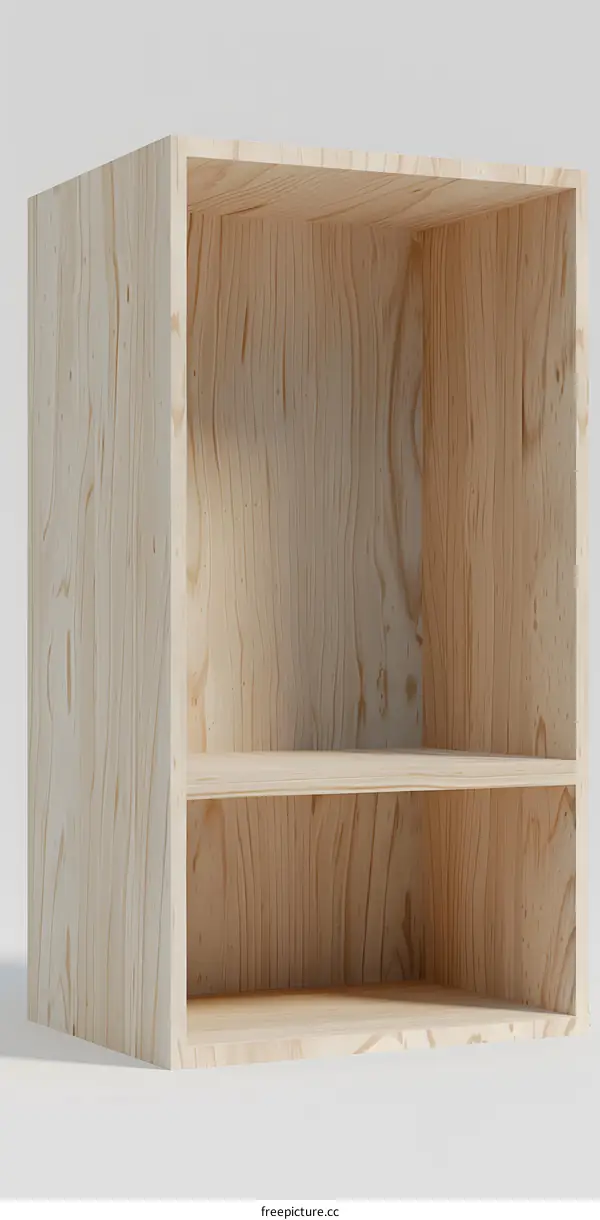 Wooden Shelf Unit with Two Shelves