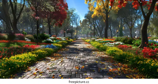 Autumn Path in the Park