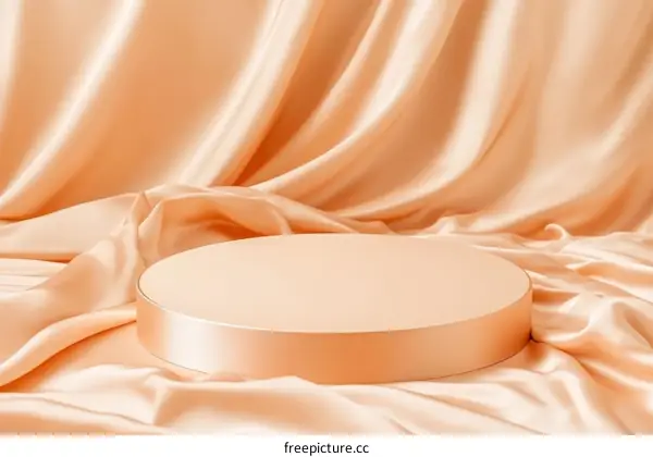 Peachy Pastel Silk Fabric Display Podium