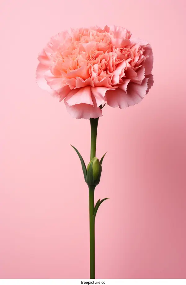 Stunning Pink Carnation in Full Bloom
