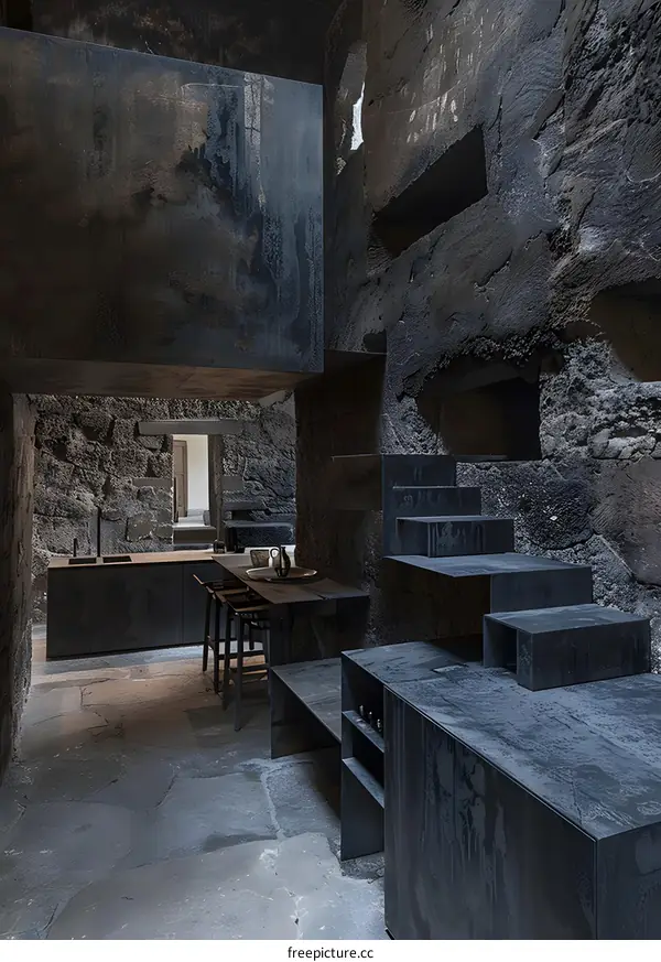 Modern Kitchen Interior Design in Historic Stone Building