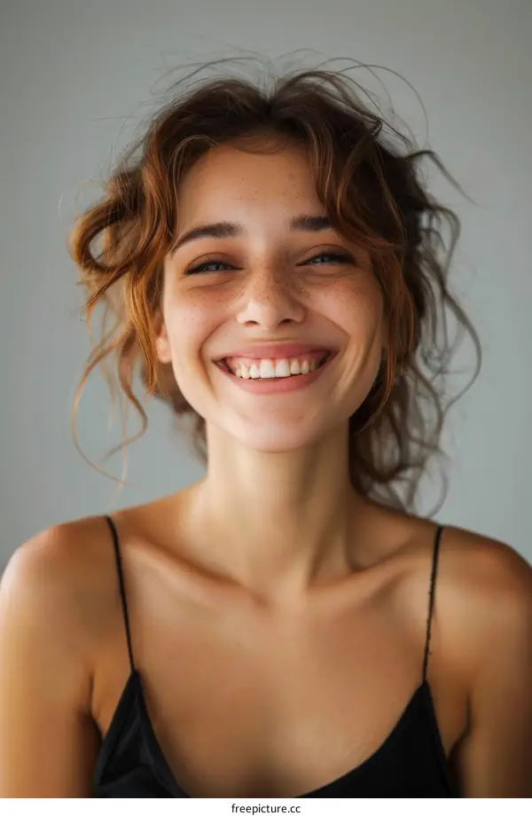 Beautiful Woman with a Radiant Smile