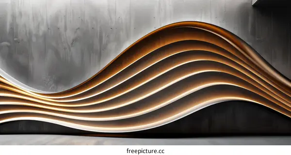 Parametric Wall with Warm Lighting