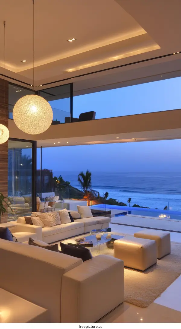 Modern Coastal Living Room Design