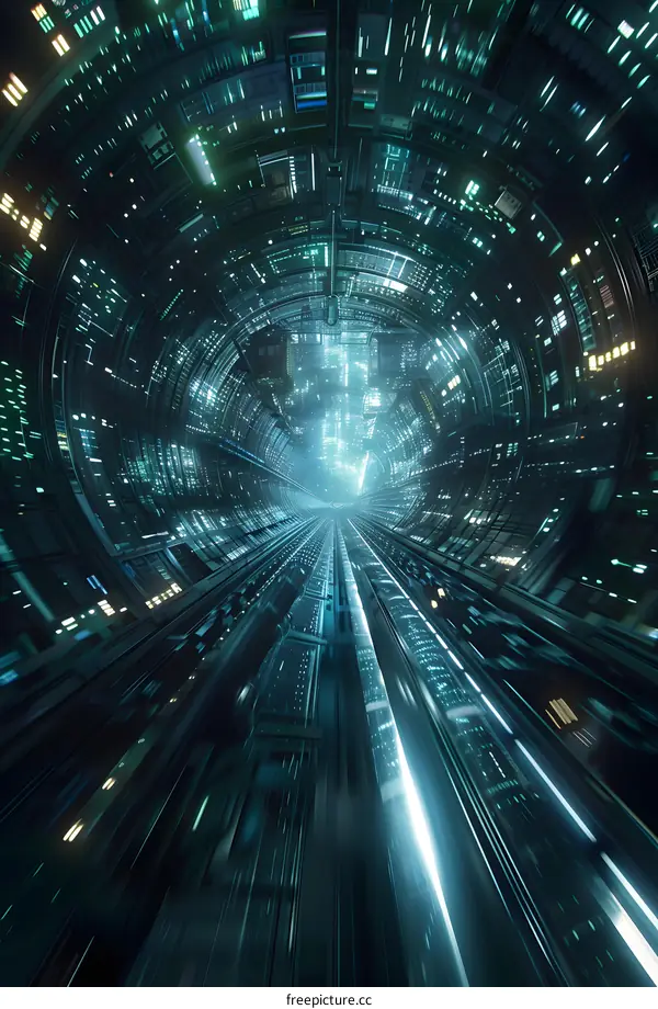 Futuristic Tunnel Visualization