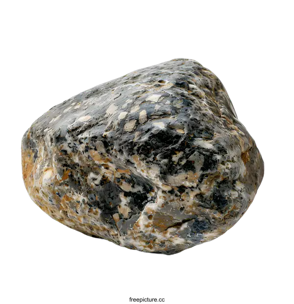 [Transparent Background PNG]Close Up of a Rough Grey Rock