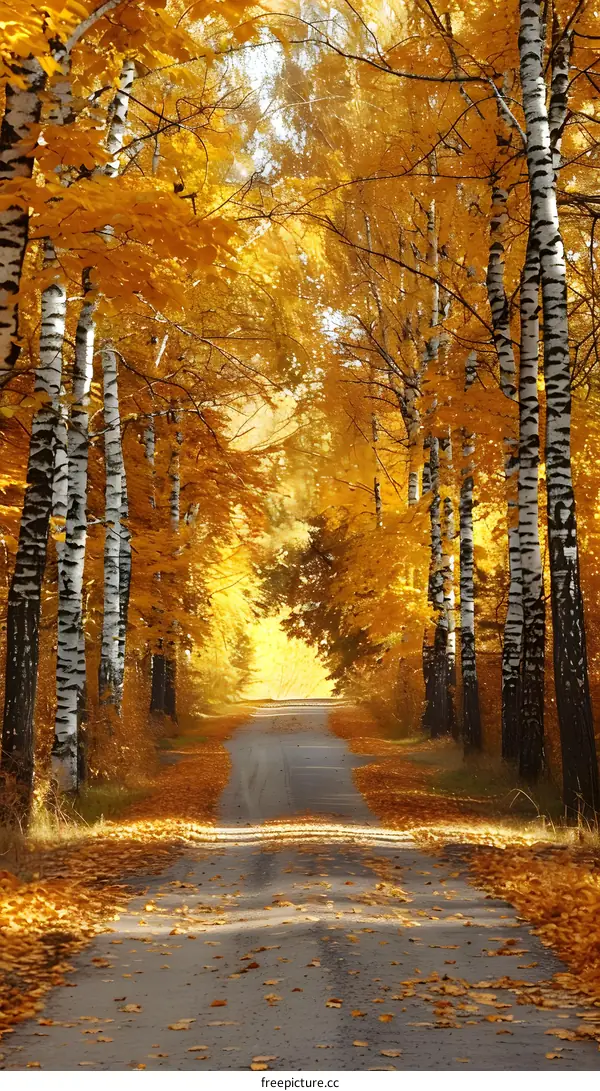 Country road in autumn