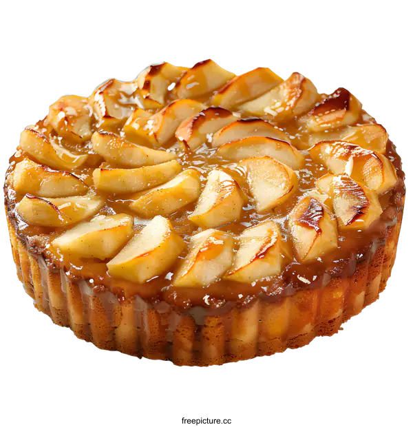 [Transparent Background PNG]Delicious apple pie on white background