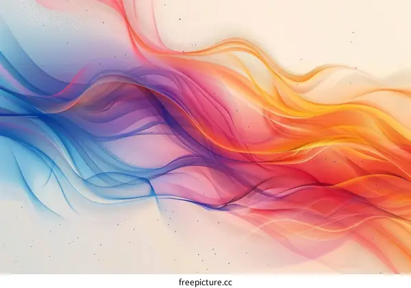 Abstract Colorful Flowing Lines Design