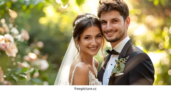 Happy Couple at their Wedding