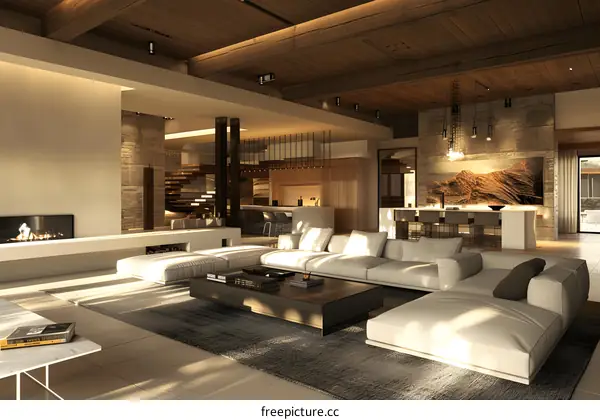 Modern house interior living room