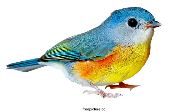 [Transparent Background PNG]Colorful Bird Close-up Portrait
