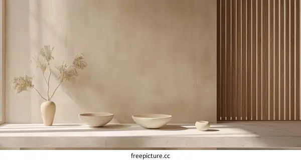 Airy and bright room with minimalist decor