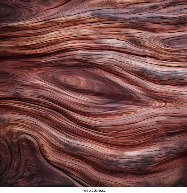 Red burl wood grain texture background