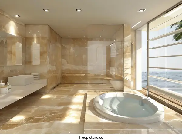 Luxury Modern Coastal Bathroom Design