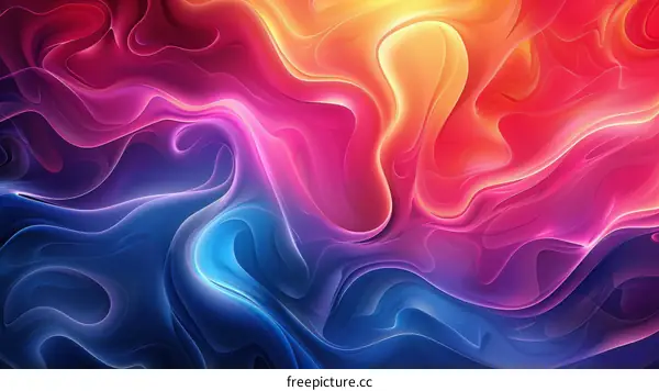 Abstract Colorful Flowing Lines Background Design