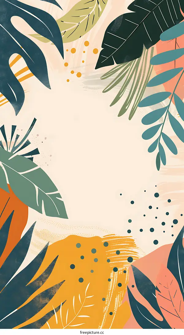 Tropical Leaves Abstract Background