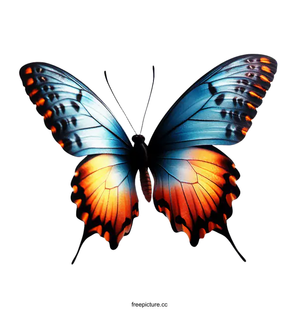 [Transparent Background PNG]Beautiful Colorful Butterfly Image