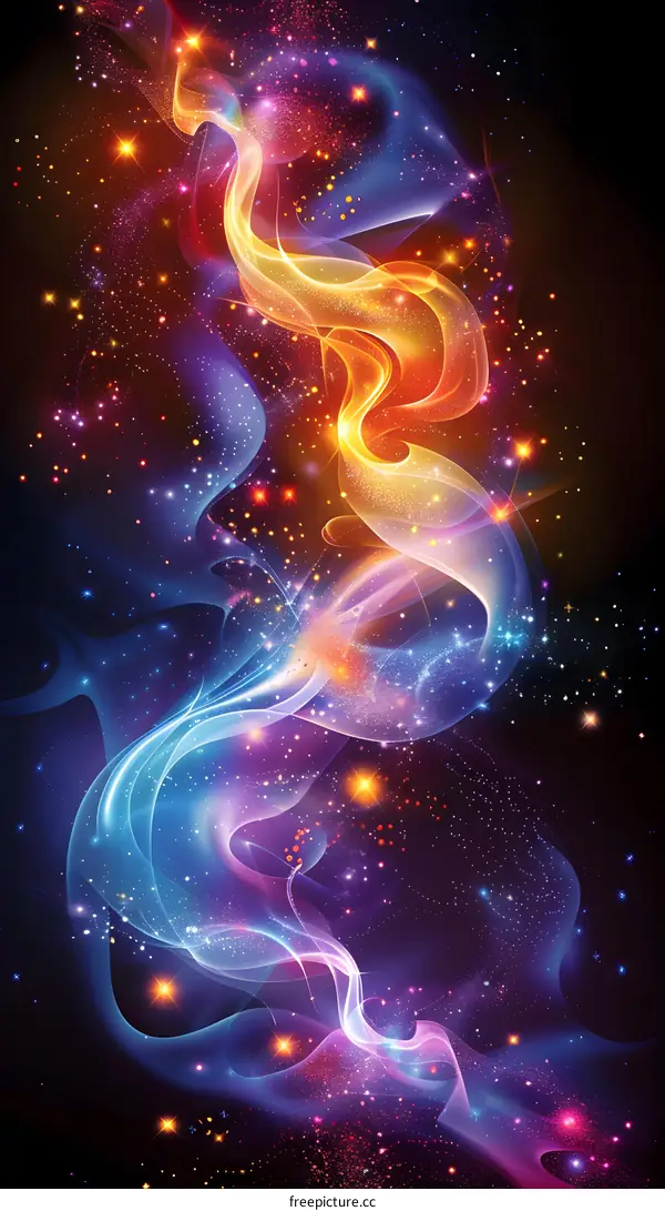 Colorful Abstract Nebula Background