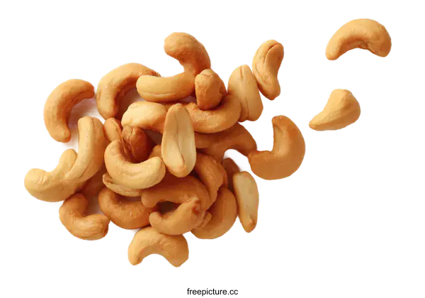 [Transparent Background PNG]Roasted Cashews Top View