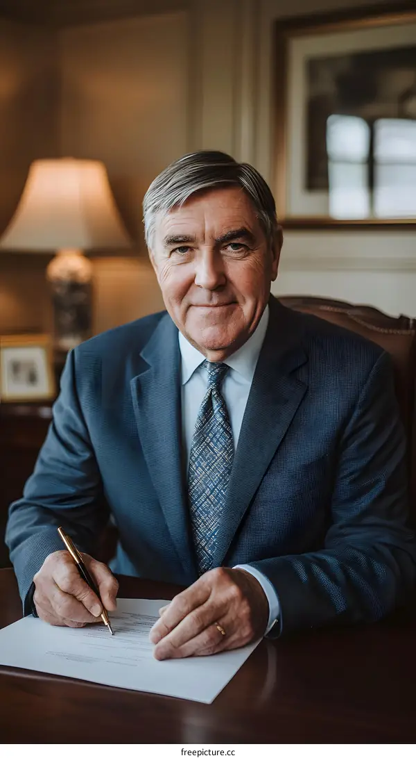 Businessman Signing a Contract