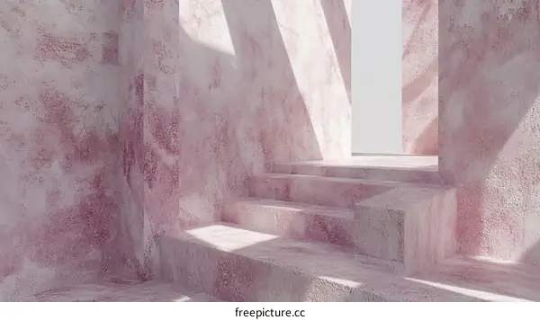 Abstract Pink Concrete Architectural Scene