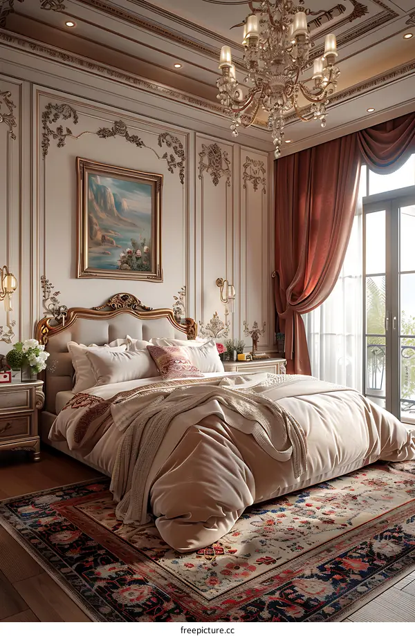 European-style luxury bedroom