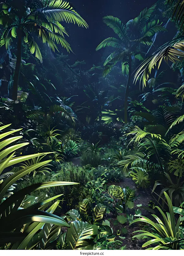 Night Jungle Background