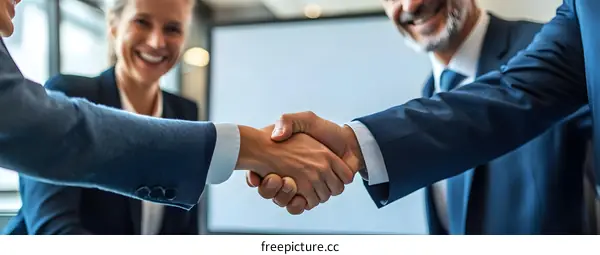 Successful Business Deal Handshake Businesspeople Shaking Hands