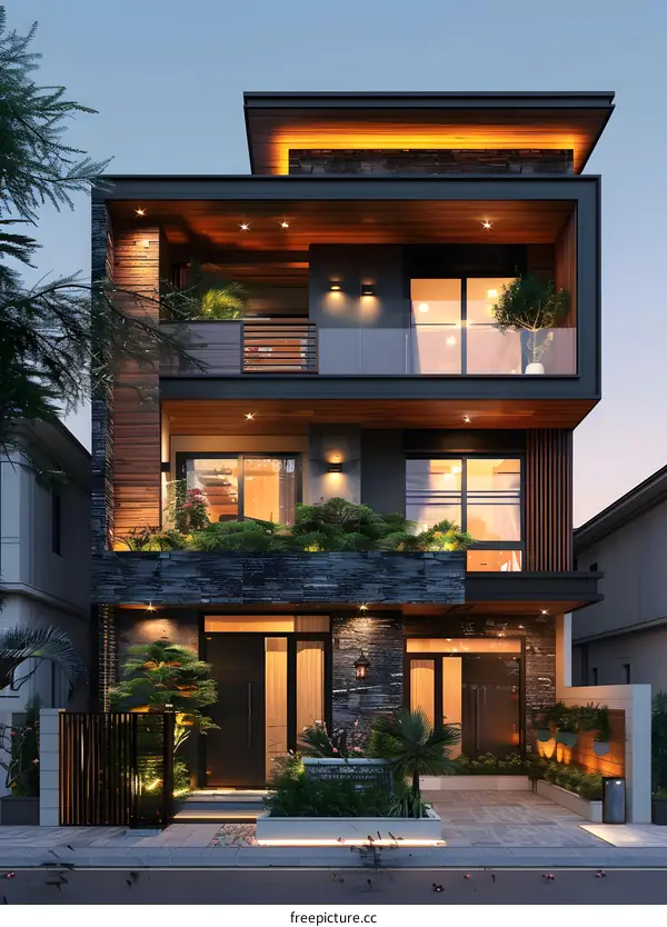 A modern house in Ho Chi Minh City, Vietnam