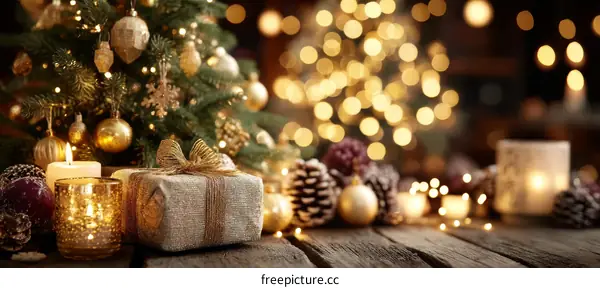 Christmas Festive Decoration with Gift Box