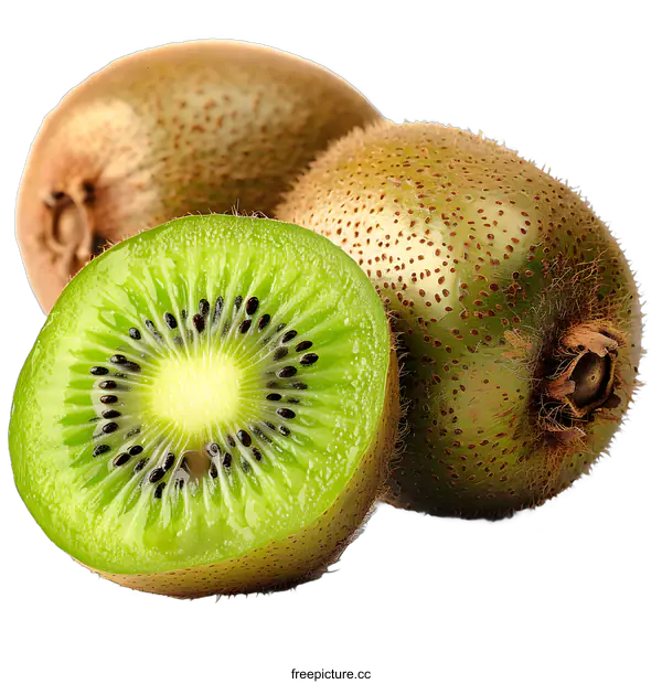 [Transparent Background PNG]Fresh Kiwi Fruit On White Background
