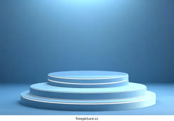 Blue Minimalist Product Display Stand