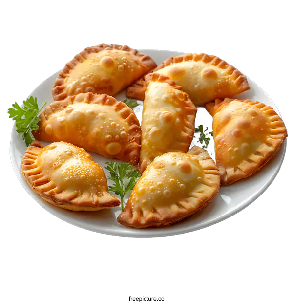 [Transparent Background PNG]A plate of empanadas