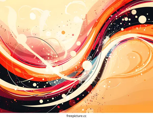 Abstract Swirls and Dots