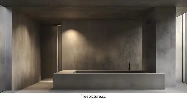 Minimalist Concrete Bathroom Interior Design