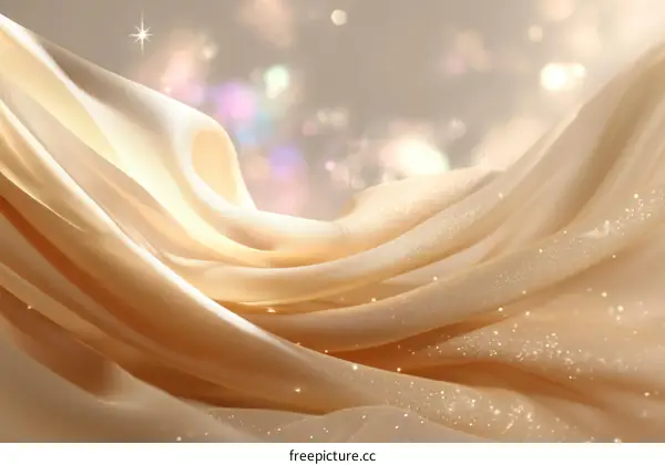 Elegant Beige Fabric Texture with Sparkling Light