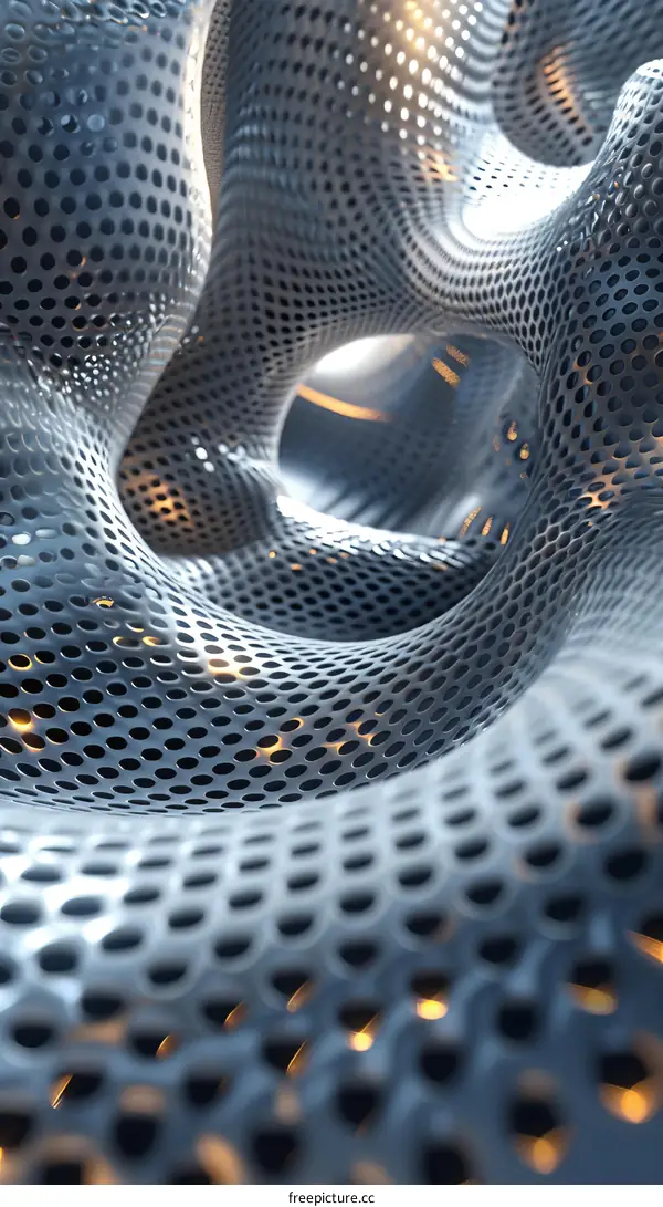 Abstract Metal Mesh Structure Design