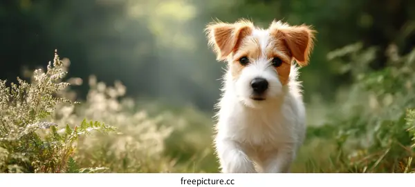 Cute Jack Russell Puppy in a Natural Setting