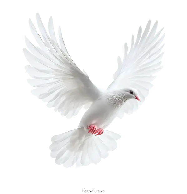 [Transparent Background PNG]White Dove in Flight