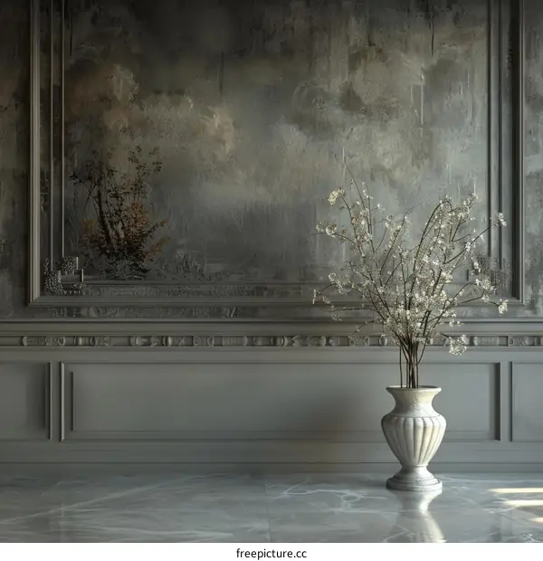 Elegant Vintage Interior Design with Decorative Vase